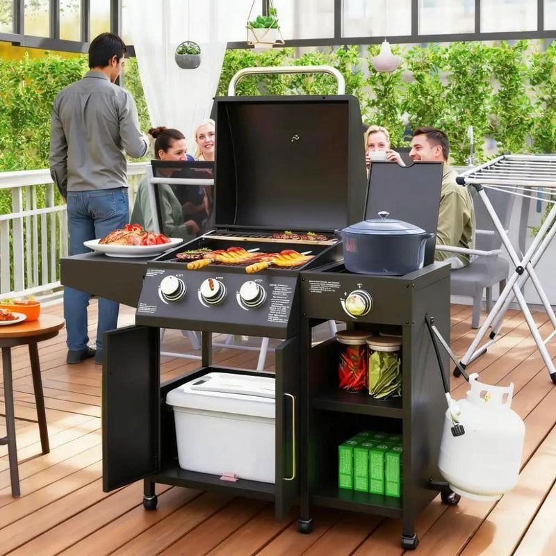 Barbecue Grill Gas Grill with Side Burner by HouseOfZazla