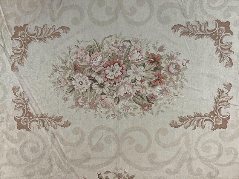 10x14 Aubusson Rug, Wool Handmade Vintage Carpet, French European Design, Elegant by Jewel Rugs