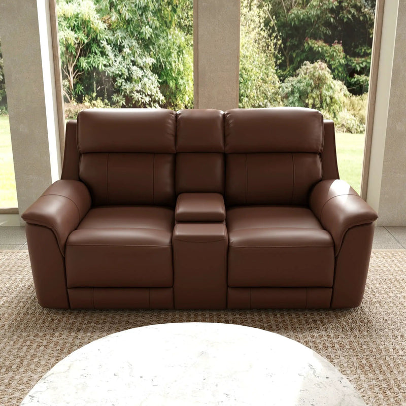 Oslo - Dual Power Reclining Loveseat With Console by Unique Piece Furniture