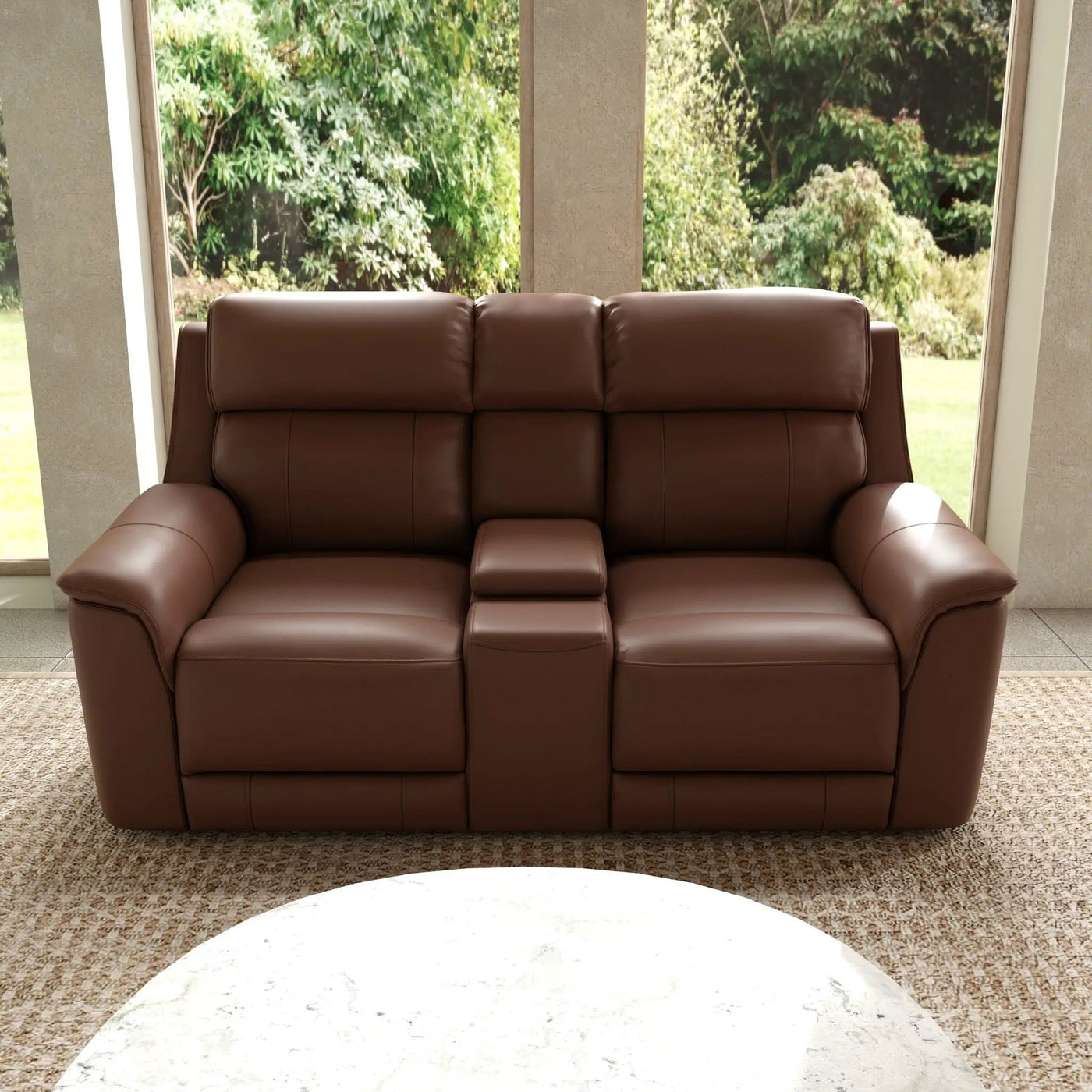 Oslo - Dual Power Reclining Loveseat With Console by HouseOfZazla