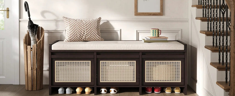 TREXM 48" Entryway Shoe Bench by HouseOfZazla