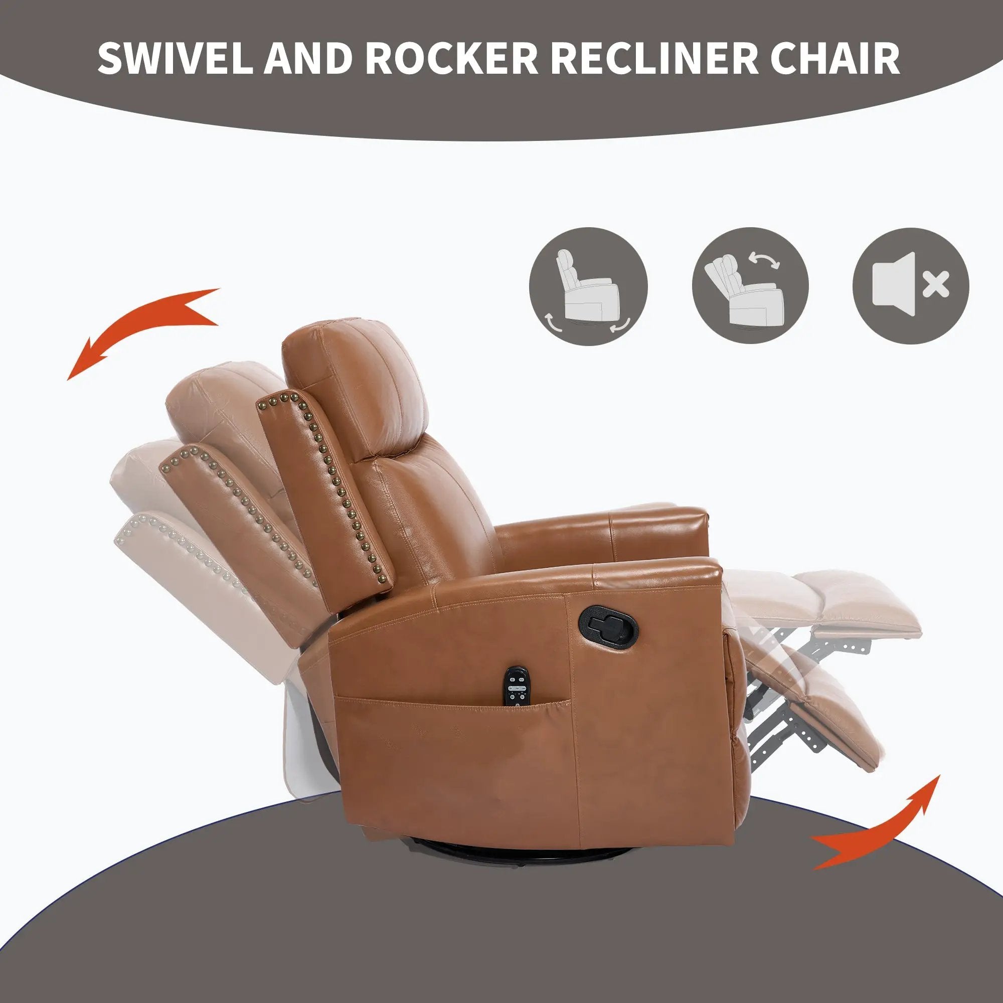Deep Swivel Recliner and Massage Chair by HouseOfZazla