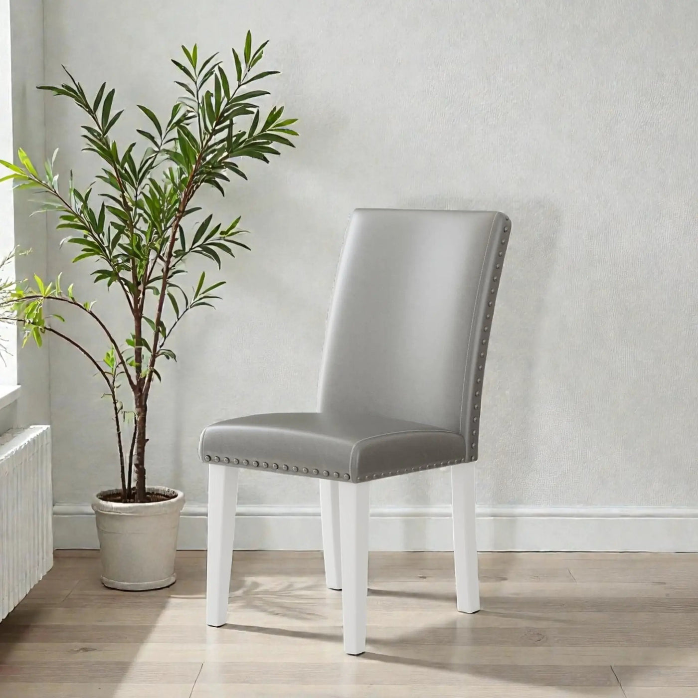 Upholstered Dining Chair With High Back Design (Set of 2) by HouseOfZazla
