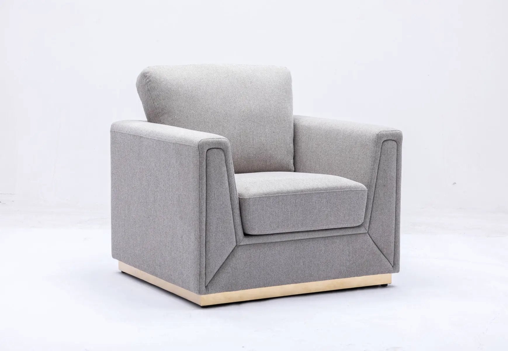 Valin - Linen Chair For Living Room - Gray by Unique Piece Furniture