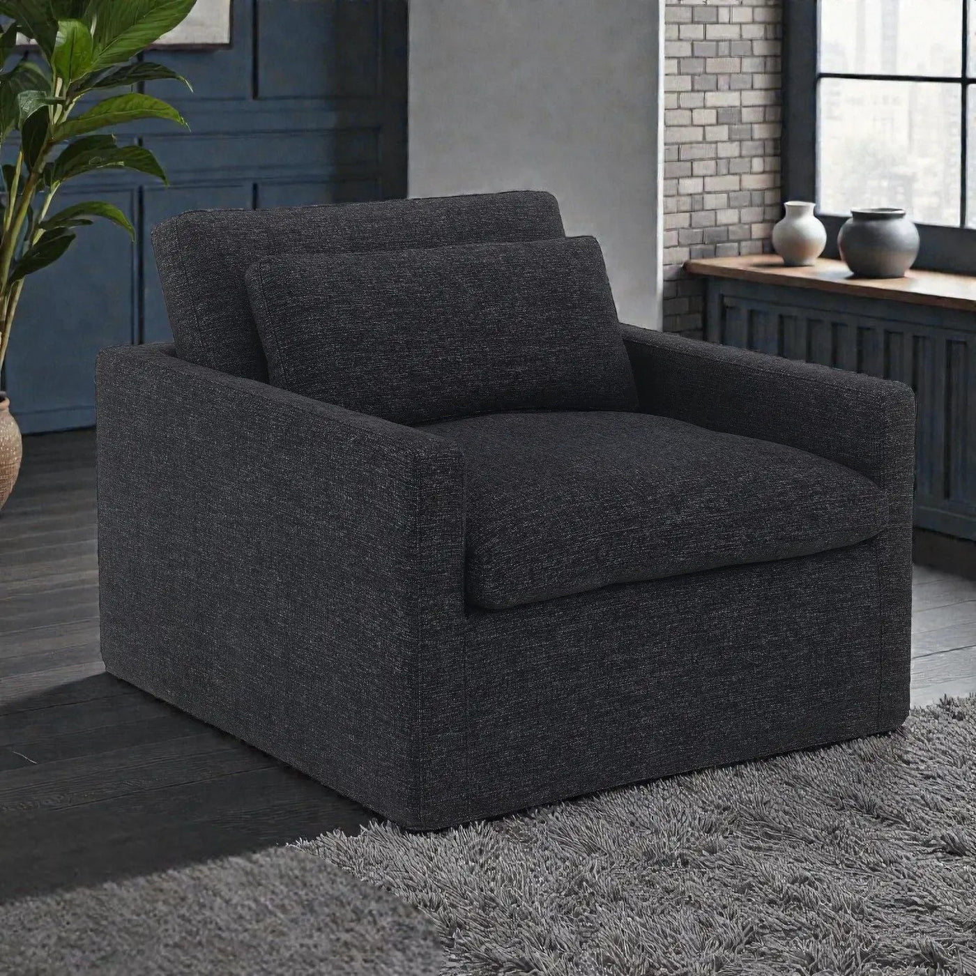 Naveen - Swivel Chair With 1 Toss Pillow by HouseOfZazla