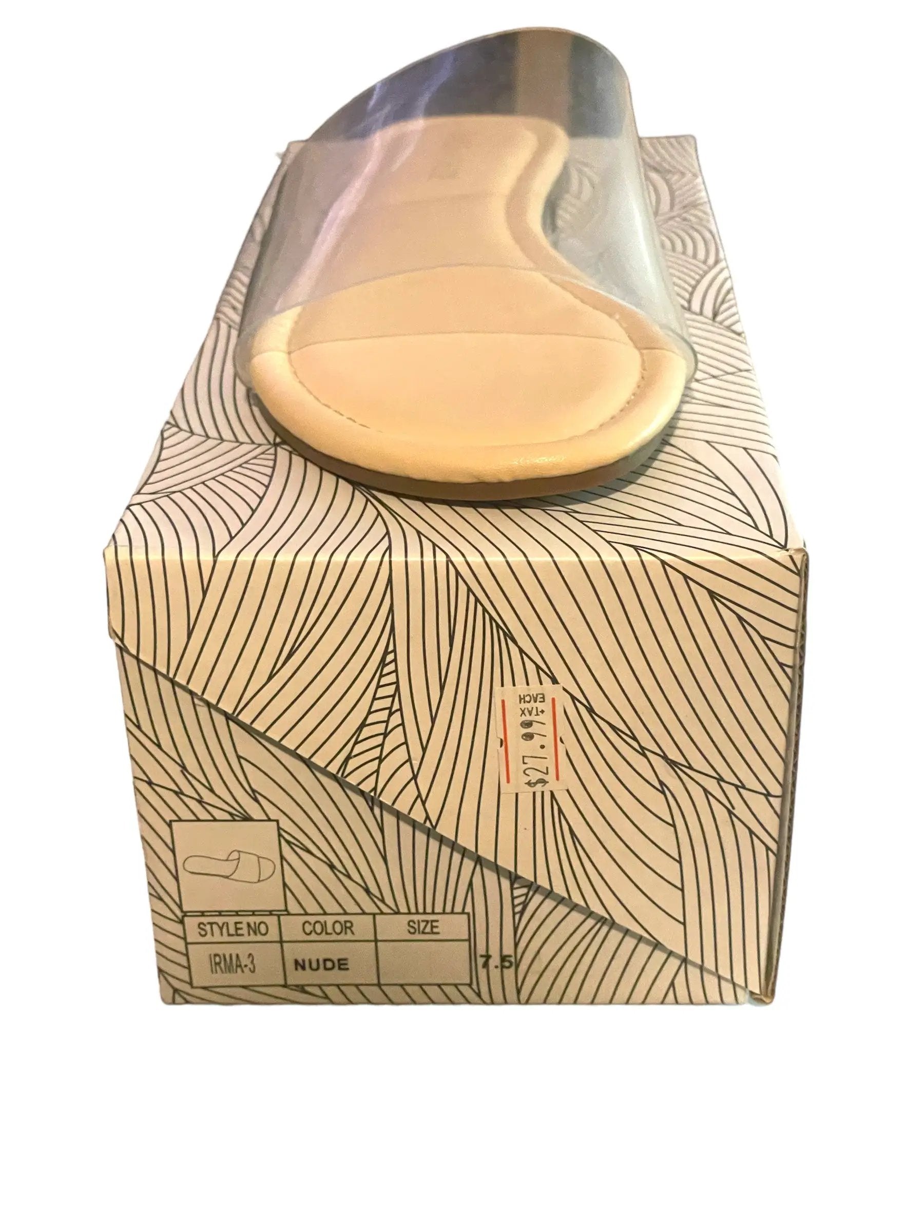 Chase + Chloe Transparent Slides IRMA-3 Nude by Selzalot