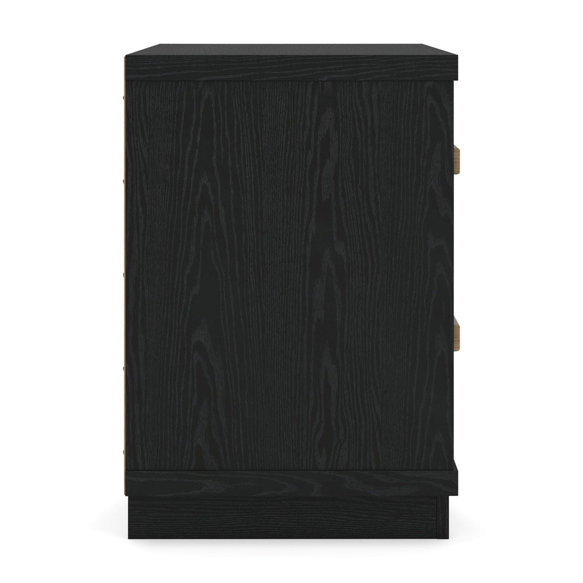 Kozmour - Two Drawer Night Stand - Black / Brown, photo 3 of 7