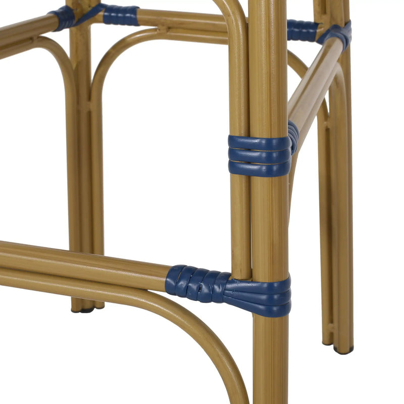 Outdoor Wicker And Aluminum French Barstools (Set of 2) by HouseOfZazla