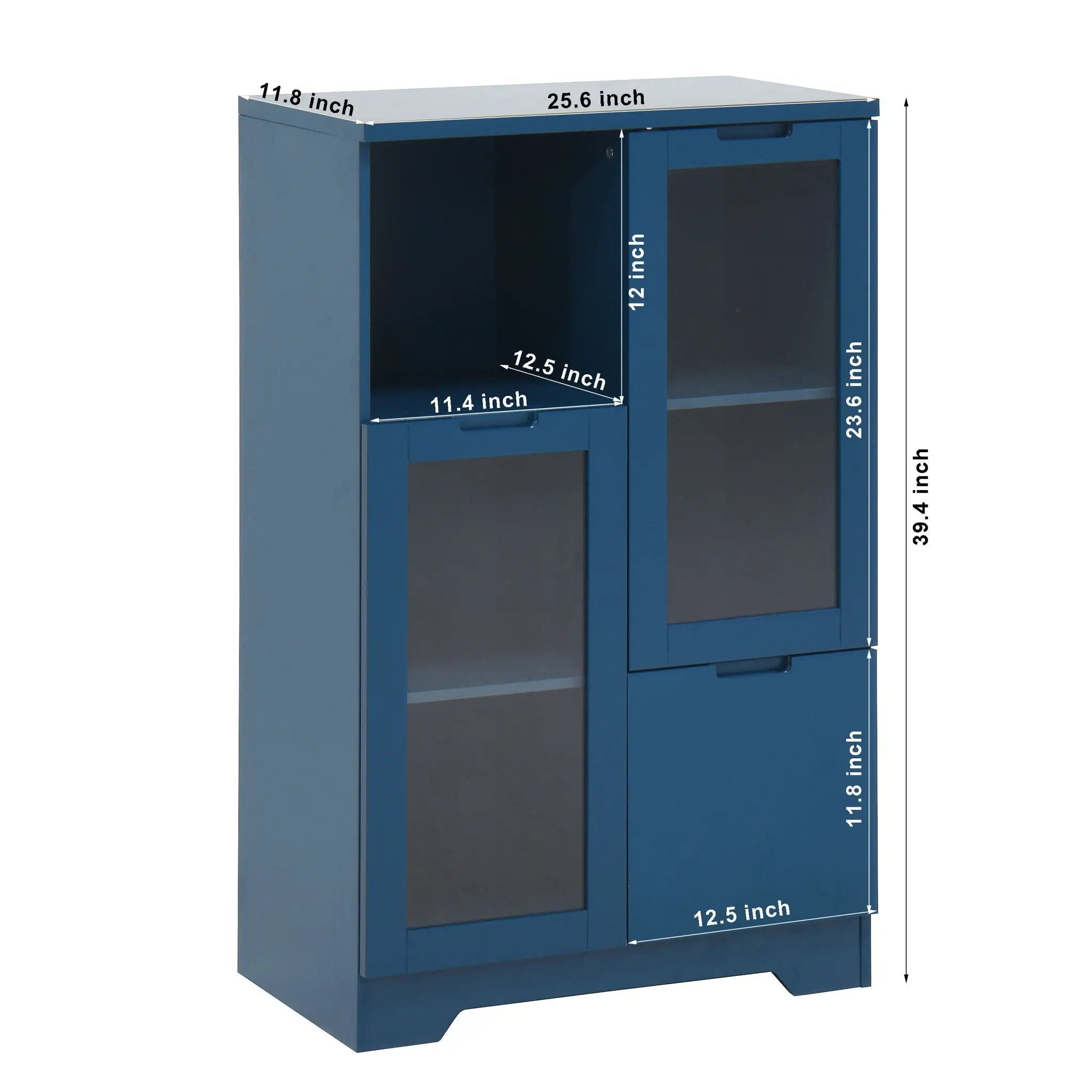 Modern Cabinet With Glass Doors And Drawer by Unique Piece Furniture