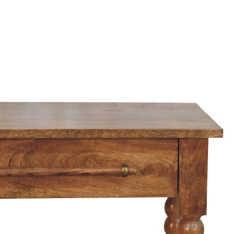 Solid Wood Spindle Woven Console by HouseOfZazla