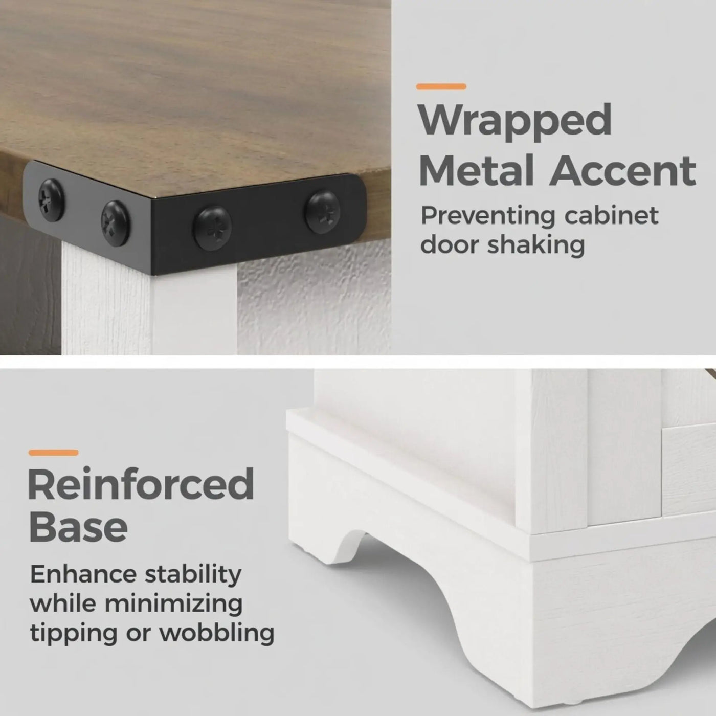 Farmhouse Nightstand With Charging Station & Storage by HouseOfZazla