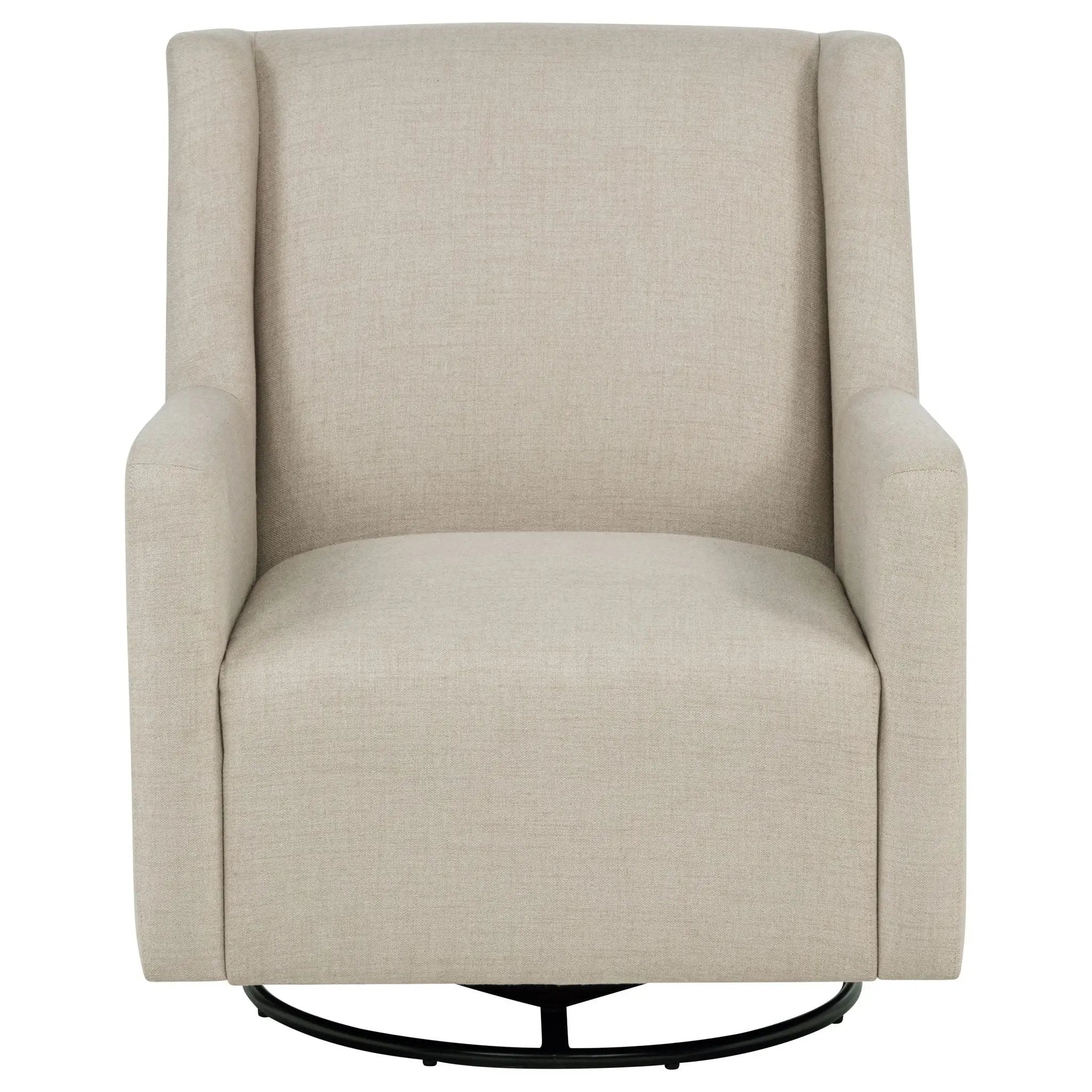 Sorrel Fabric Upholstered Swivel Glider Arm Chair Latte by Unique Piece Furniture