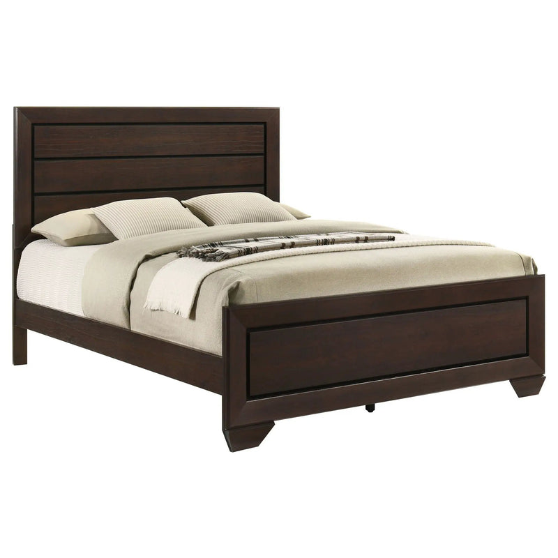 Kauffman Wood Queen Panel Bed Dark Cocoa by Unique Piece Furniture