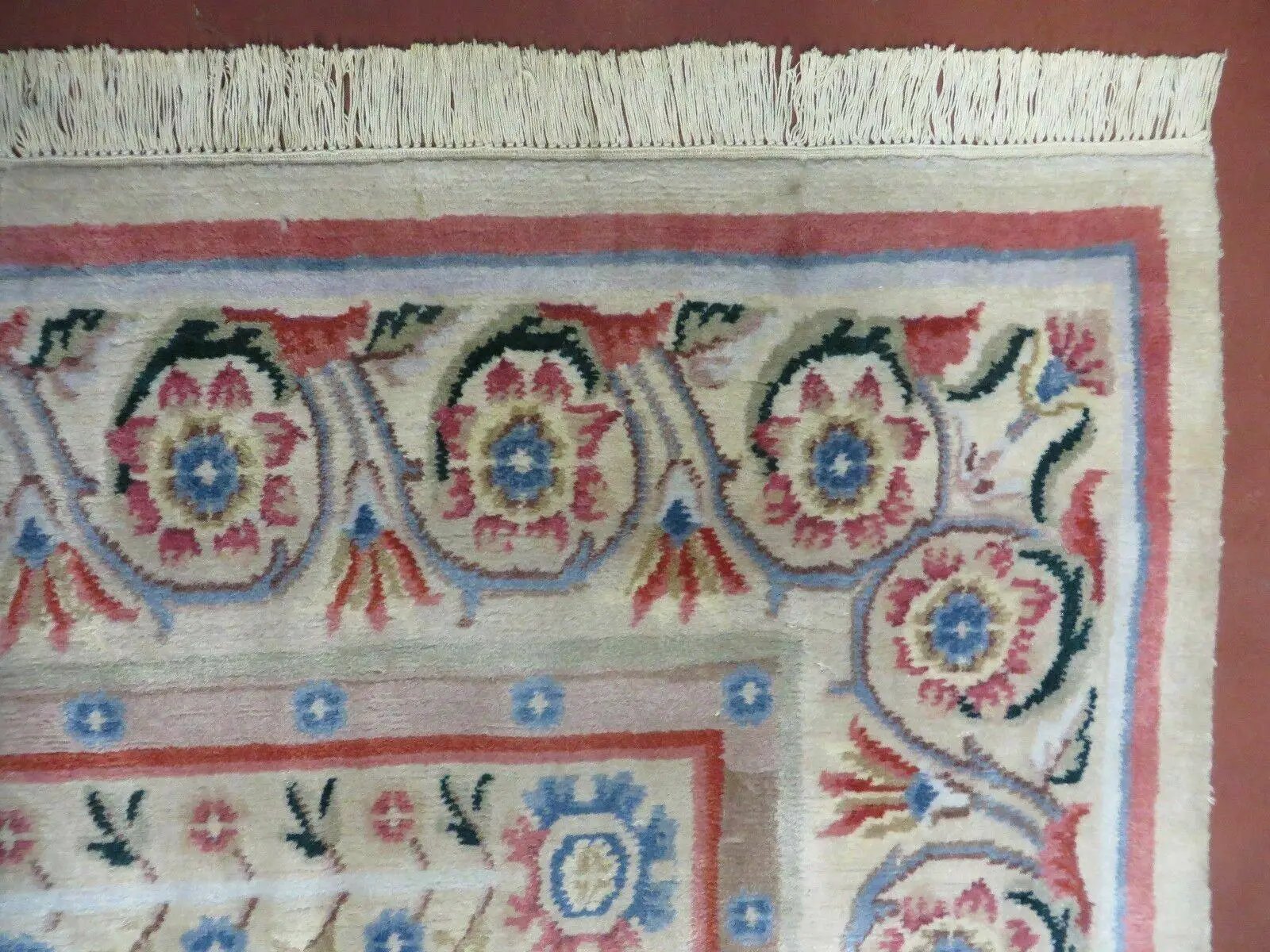 8' X 10' Vintage Handmade Wool Rug Aubusson Savonnerie Design European Nice by Jewel Rugs