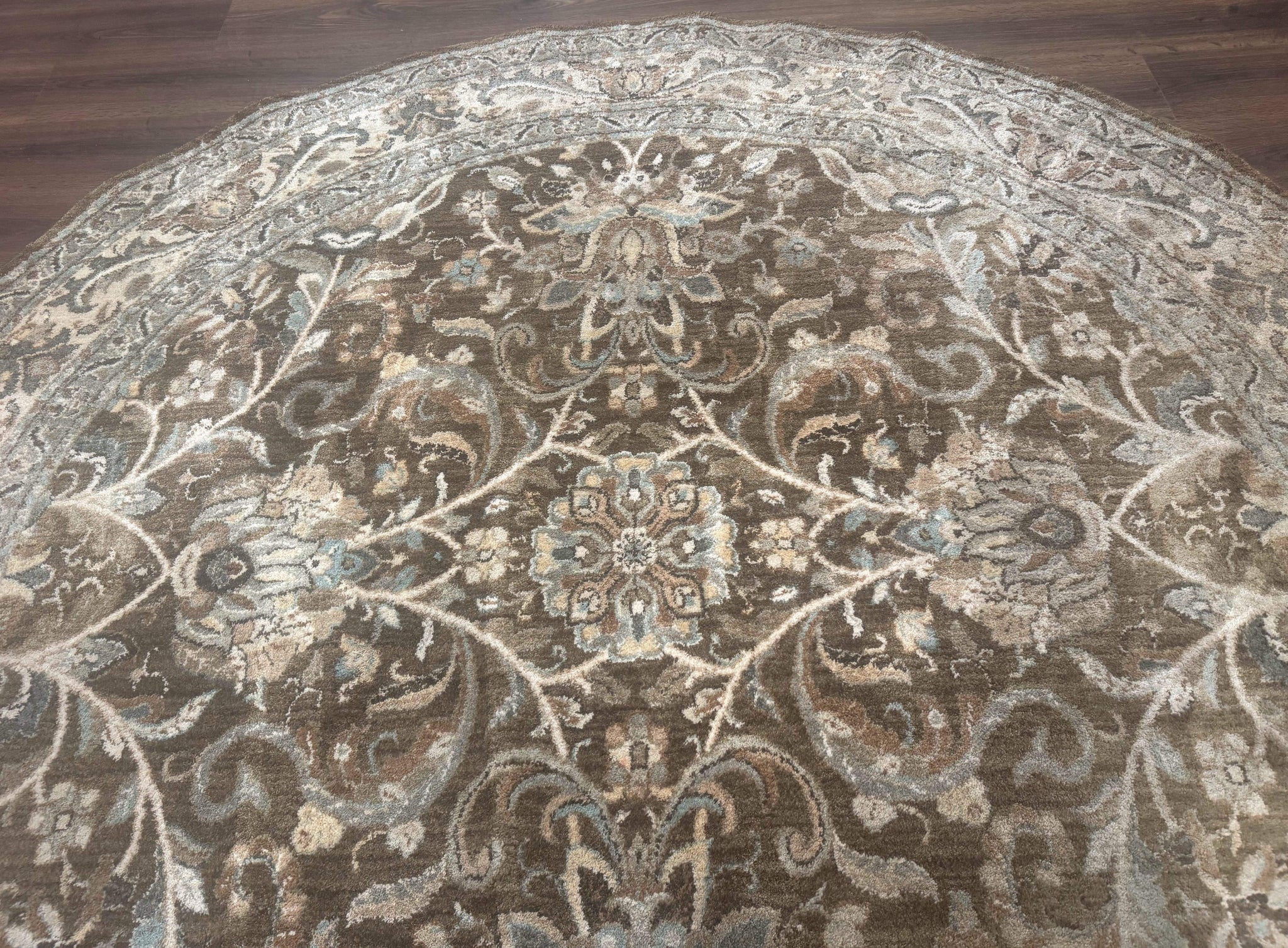 Round Karastan Rug 8x8 ft, Euphoria New Bridge Karastan Rug, Indo Mahal Design by Jewel Rugs