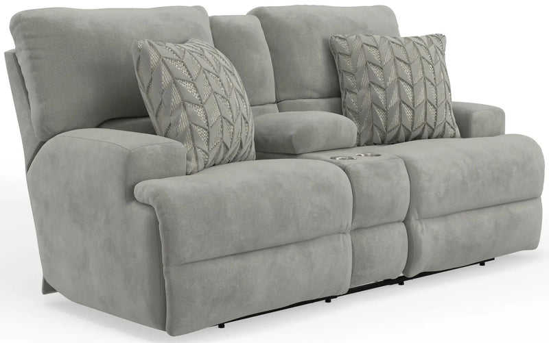 Renaldo - Power Console Loveseat With Zero Gravity Recline - Stone by Unique Piece Furniture