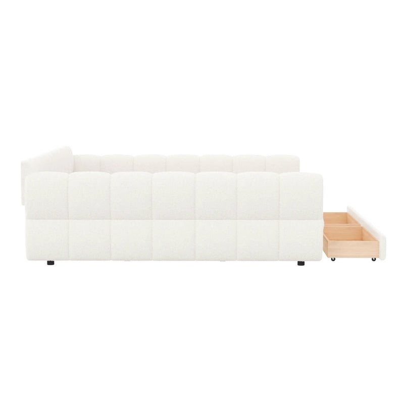 Upholstered Platform Bed With USB Charging And 2 Storage Drawers by HouseOfZazla