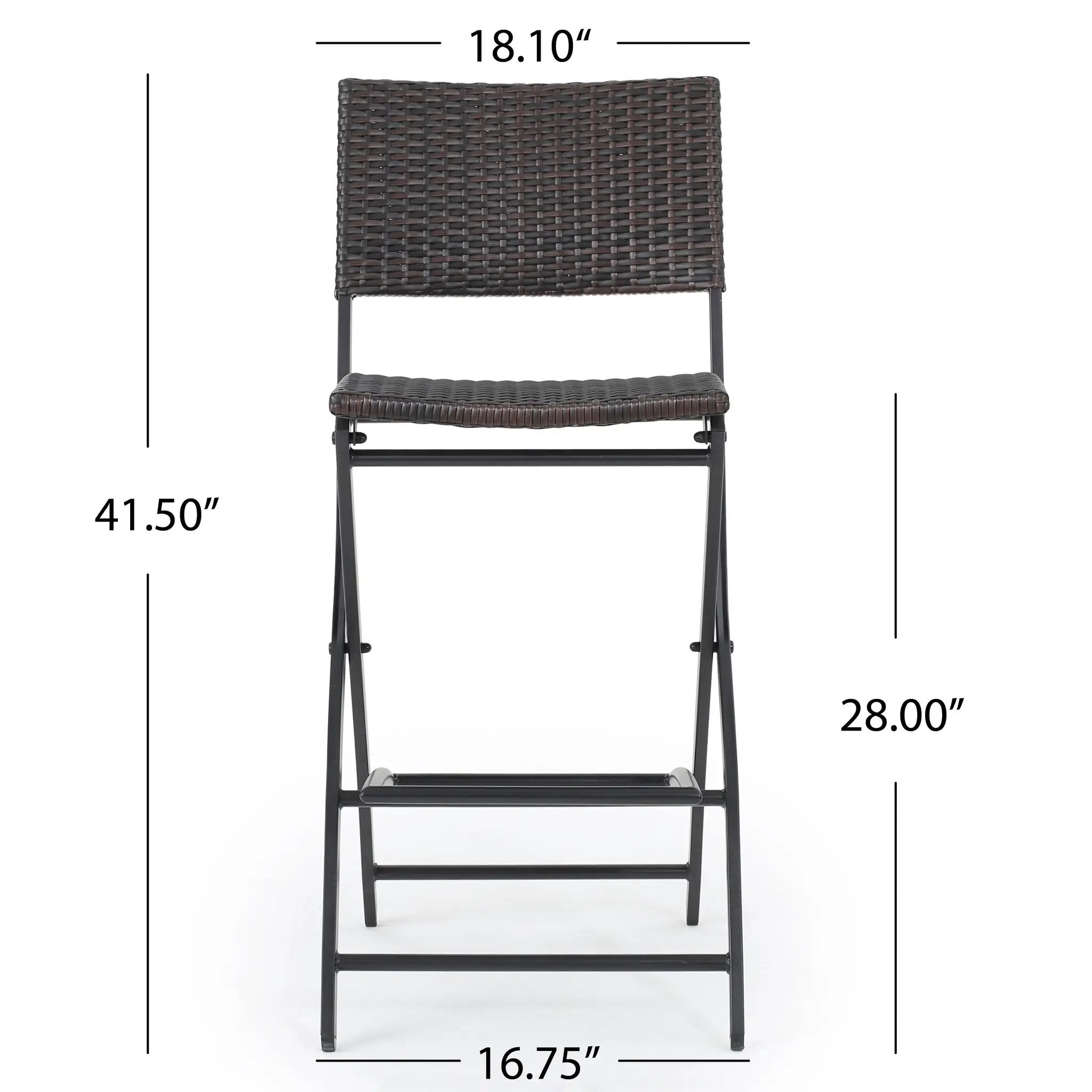 Outdoor Wicker Barstools Faux Rattan Patio Bar Stools - Set of 2 by HouseOfZazla