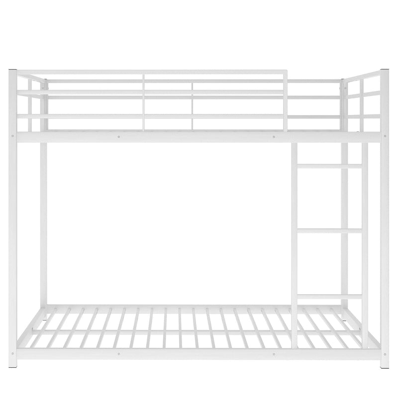 Metal Bunk Bed, Low Bunk Bed With Ladder by HouseOfZazla