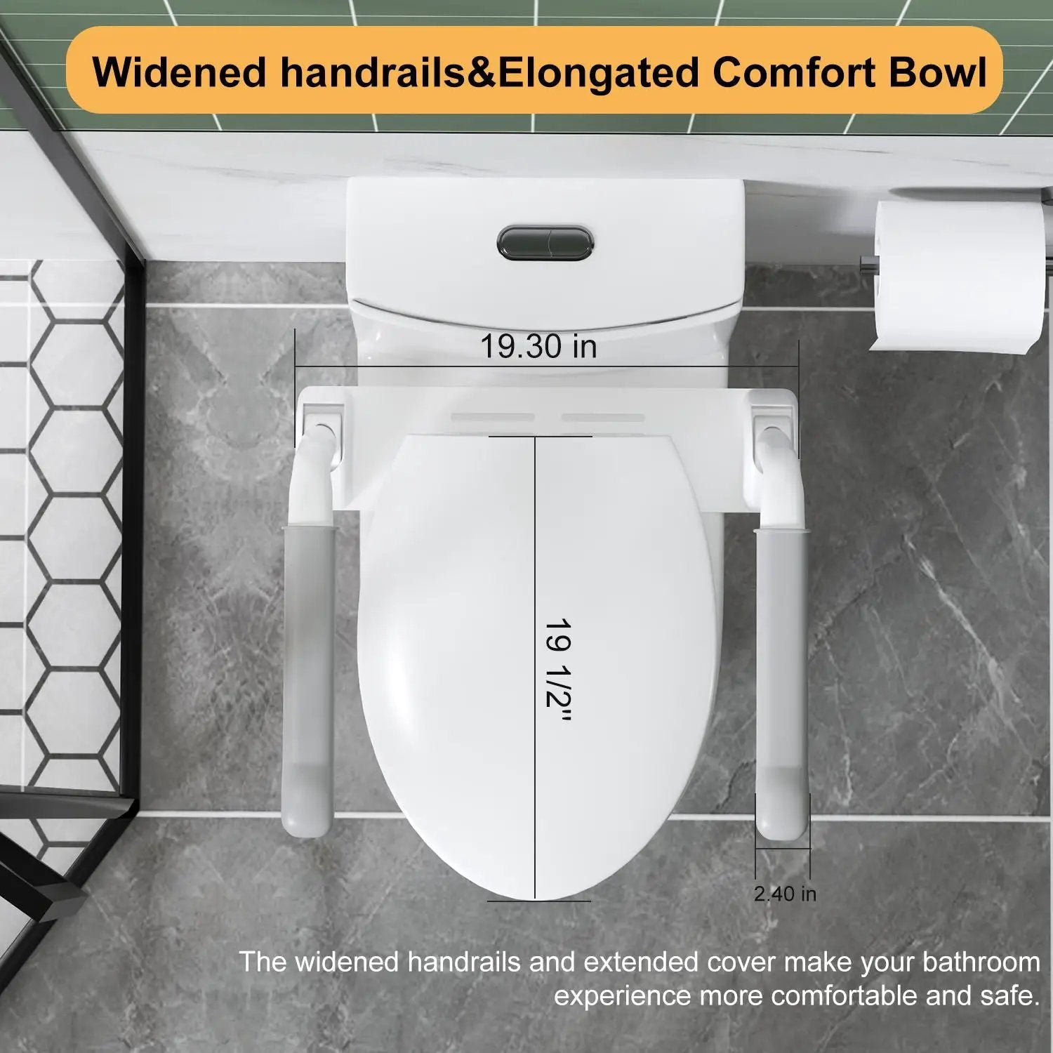 Upgraded Design Armrest, With Glossy Gw 007 1 Piece Toilet With Tornado Flush, Soft Close Seat, Dual Flush Map 1000G, Comfort Chair Seat - Gloss White by HouseOfZazla