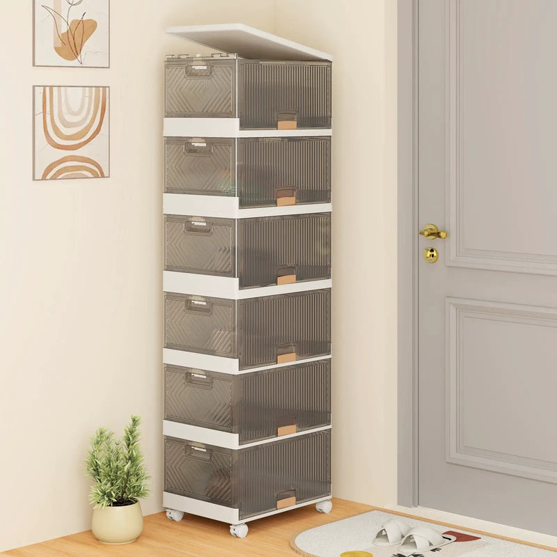 3/4/5/6-Cube Stackable Storage Bins with Detachable Wheels by DirectDeals