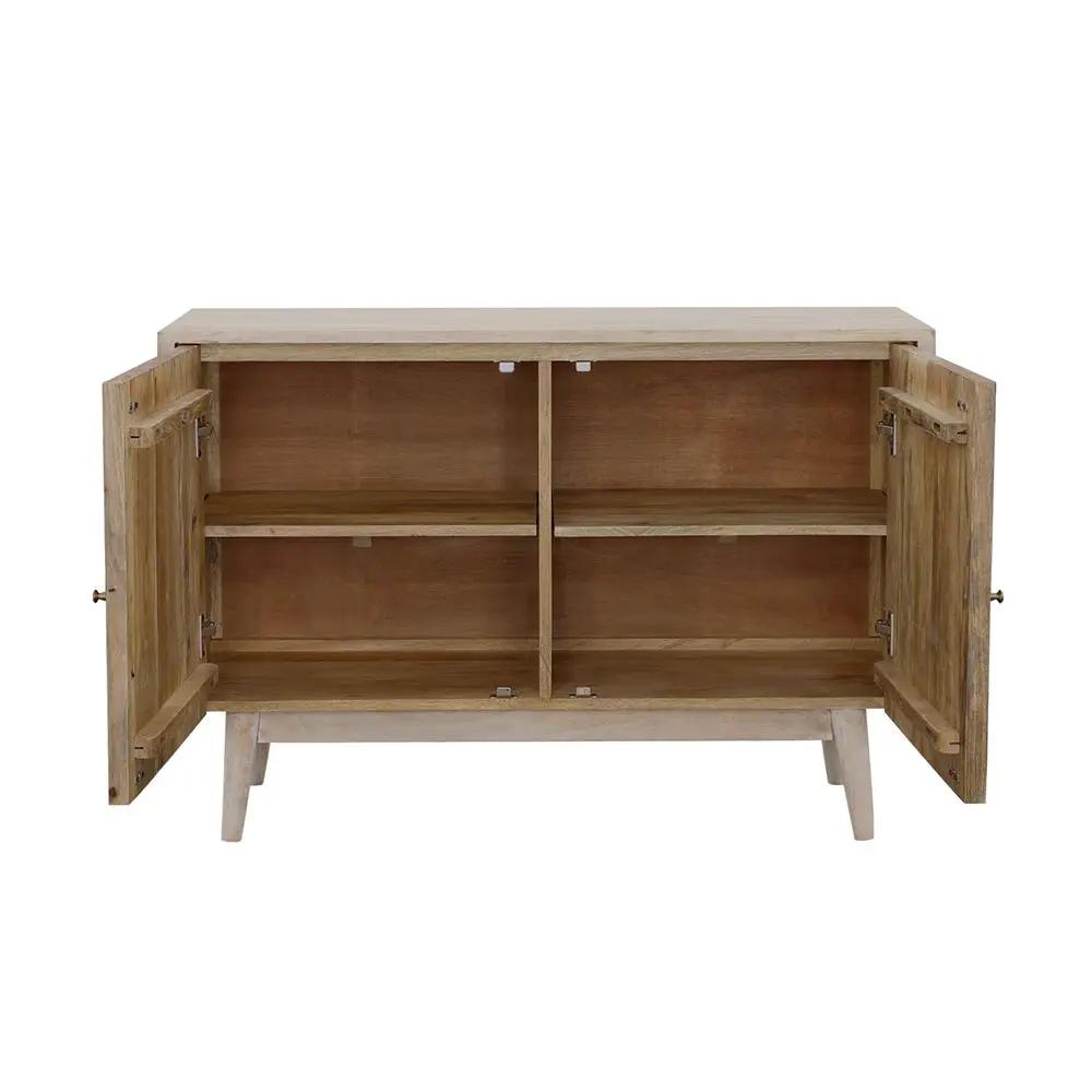 Ixora 2-door Wood Accent Cabinet White Washed and Black by Unique Piece Furniture