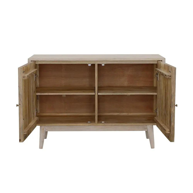 Ixora 2-door Wood Accent Cabinet White Washed and Black by Unique Piece Furniture