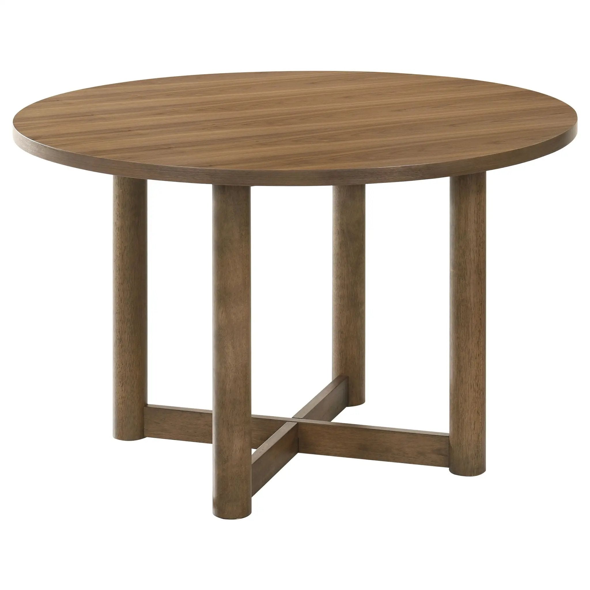 Crestmore 46-inch Round Wood Dining Table Walnut by Unique Piece Furniture