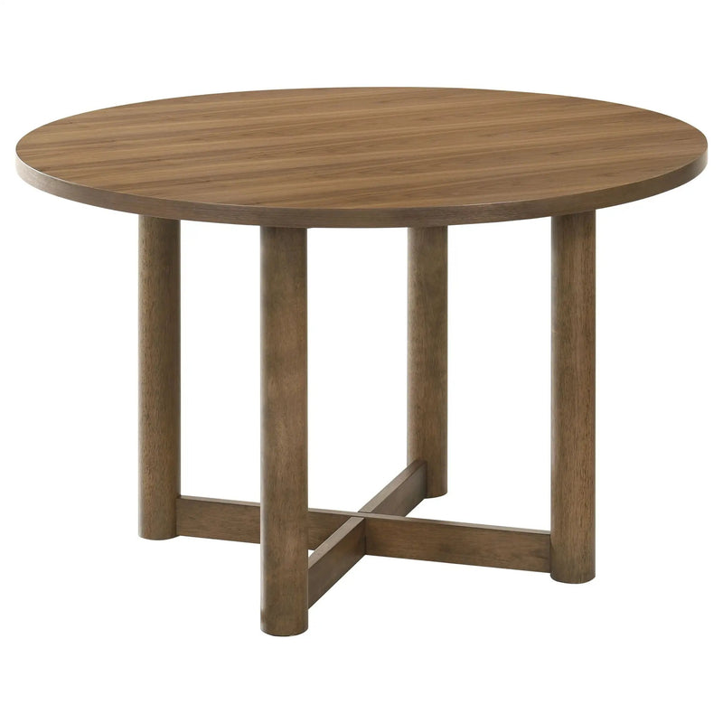 Crestmore 46-inch Round Wood Dining Table Walnut by Unique Piece Furniture
