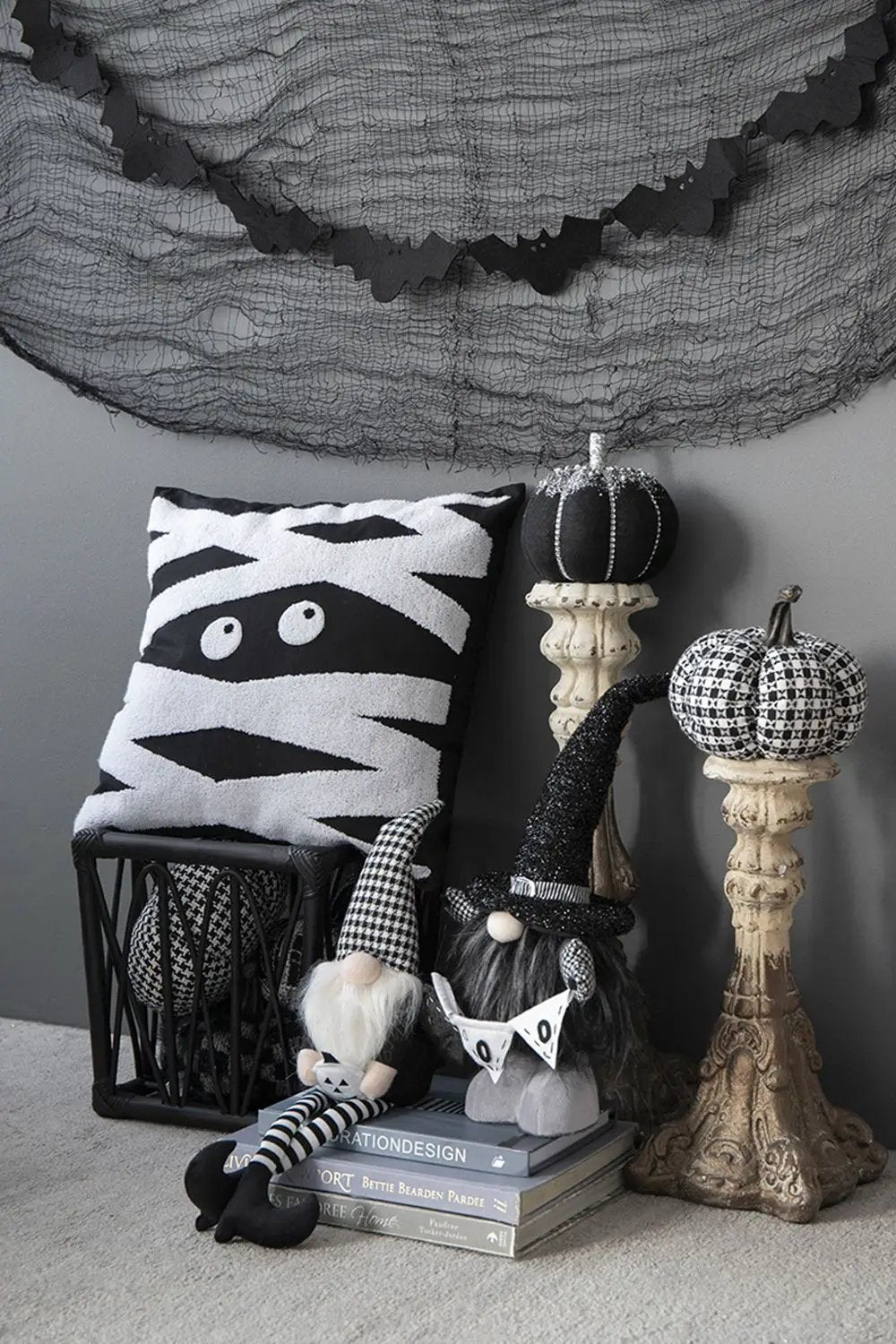 Plaid Pumpkin Decor, For Holiday Halloween Decoration