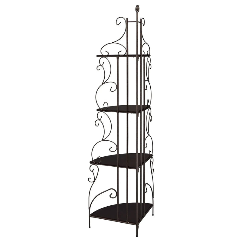 4 Shelf Corner Bookcase - Cappuccino by HouseOfZazla