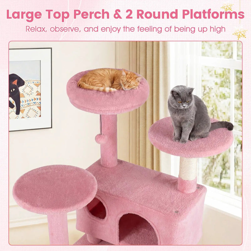 52 Inch Tall Cat Tree Tower for Indoor Cats by DirectDeals