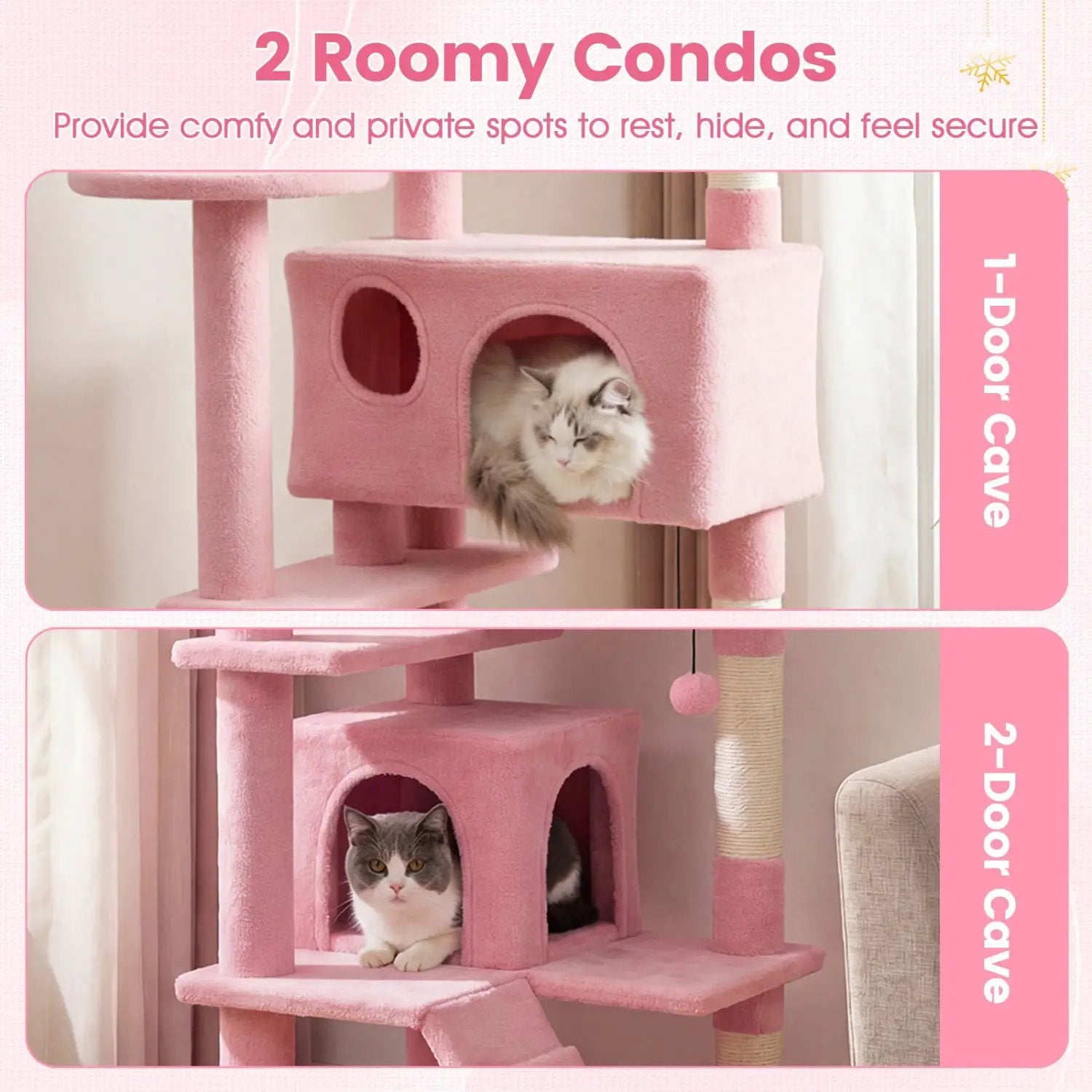 52 Inch Tall Cat Tree Tower for Indoor Cats by DirectDeals
