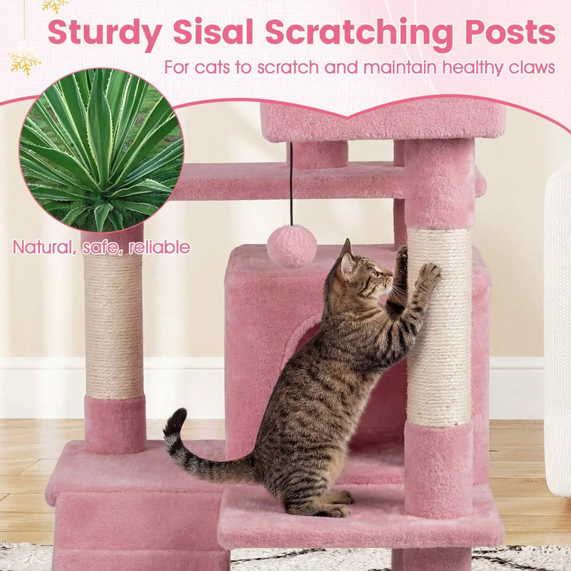 52 Inch Tall Cat Tree Tower for Indoor Cats by DirectDeals