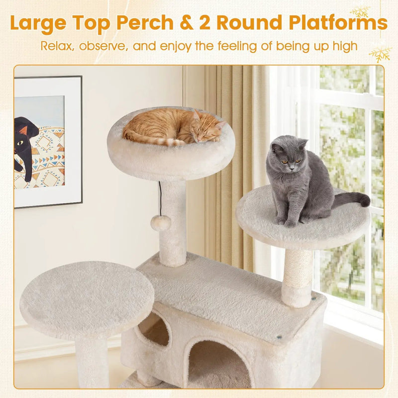 52 Inch Tall Cat Tree Tower for Indoor Cats by DirectDeals