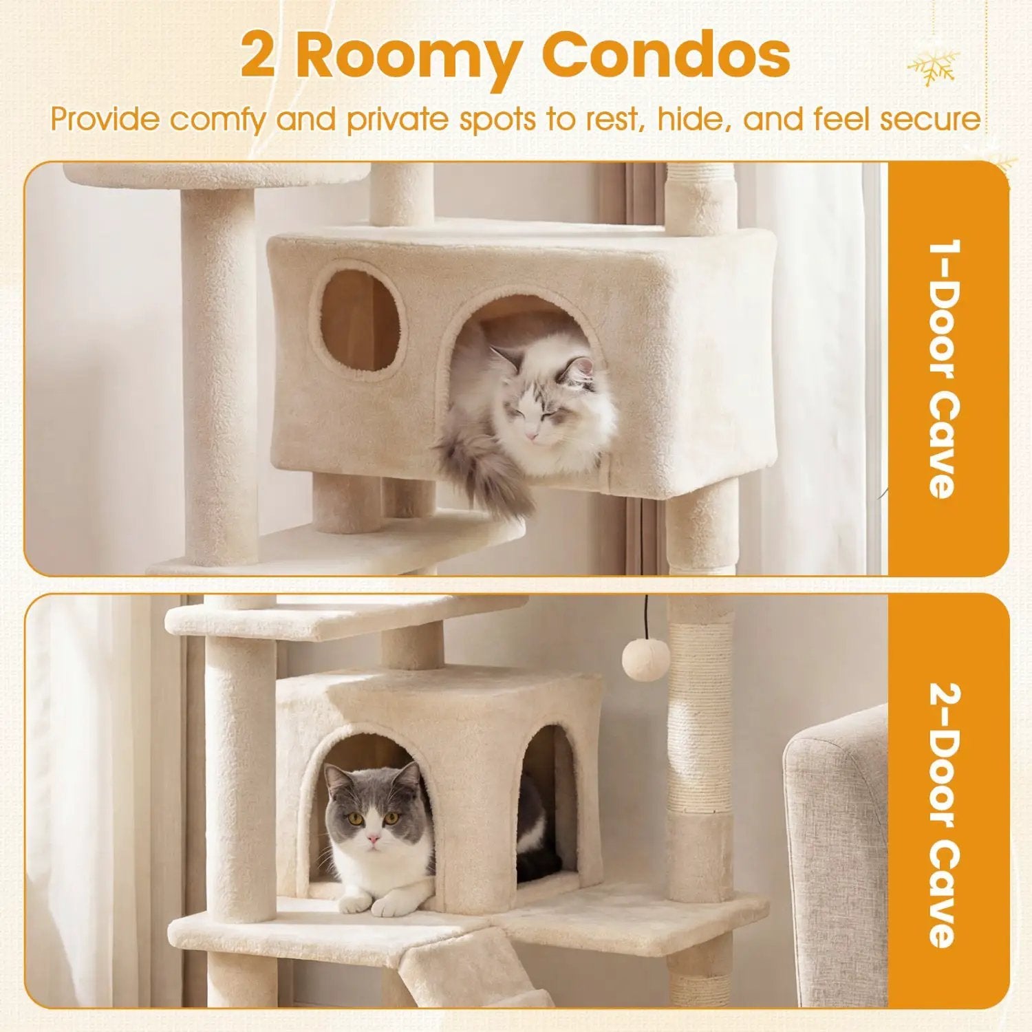 52 Inch Tall Cat Tree Tower for Indoor Cats by DirectDeals