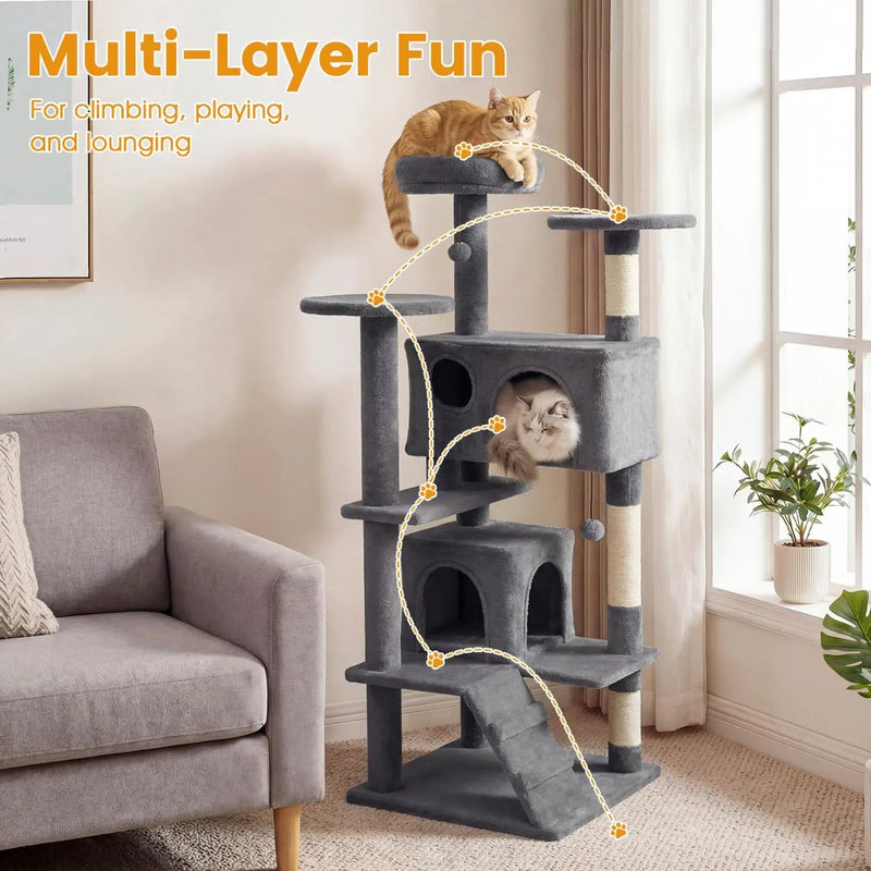 52 Inch Tall Cat Tree Tower for Indoor Cats by DirectDeals
