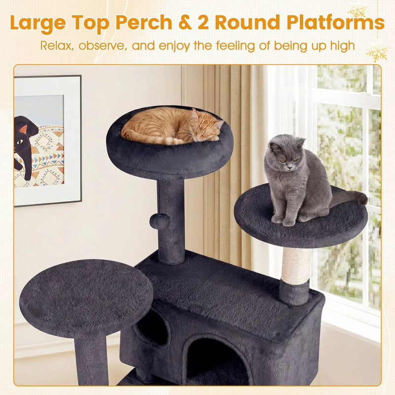 52 Inch Tall Cat Tree Tower for Indoor Cats by DirectDeals