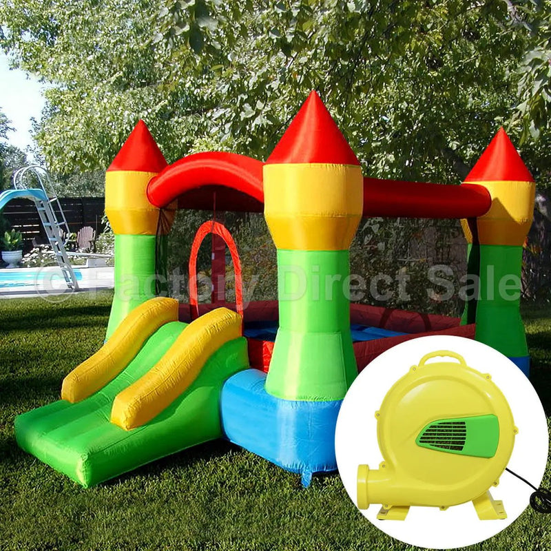 Inflatable Bounce House Jumper with Slide & 480 W Blower by DirectDeals