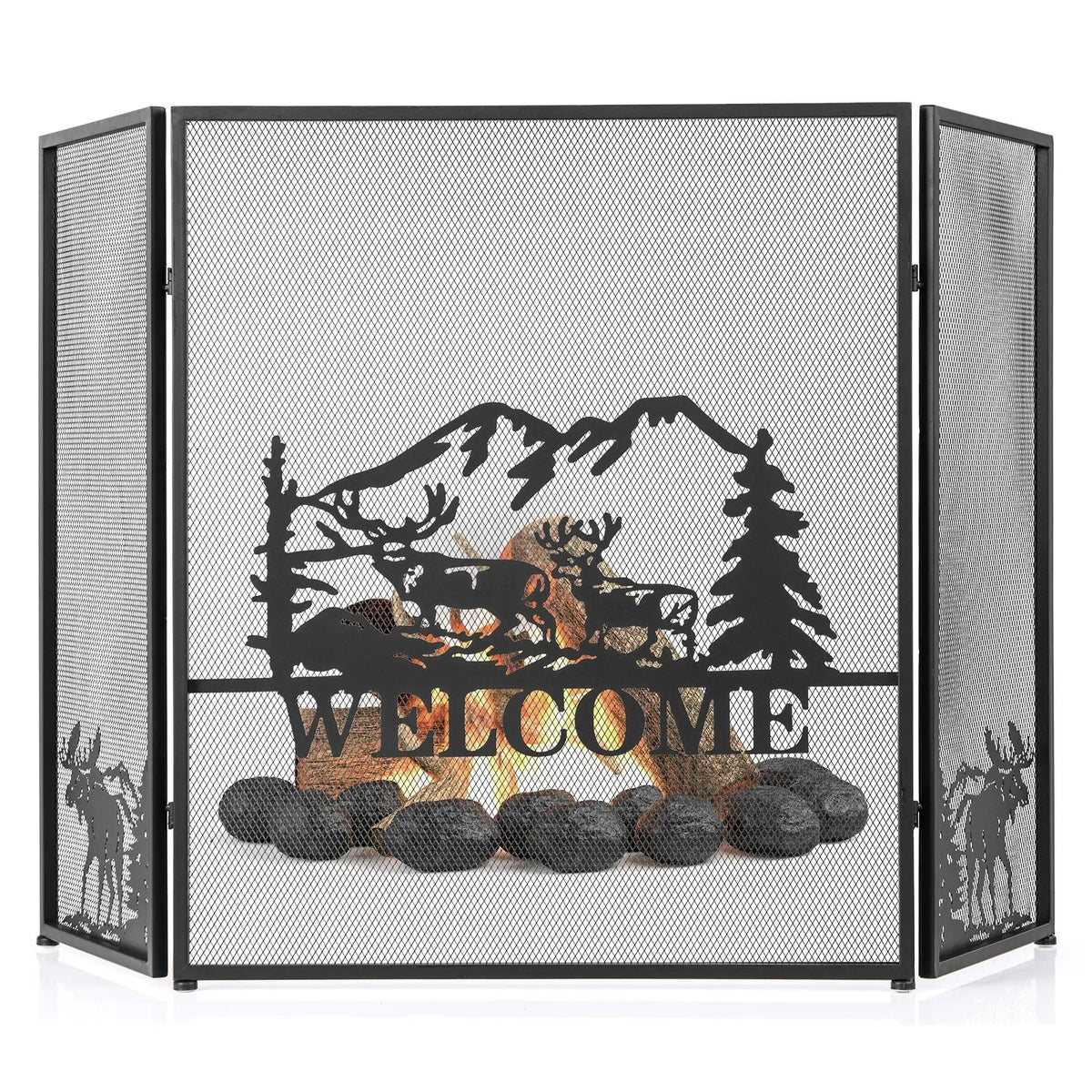 52 x 31 Inch Fireplace Screen by DirectDeals
