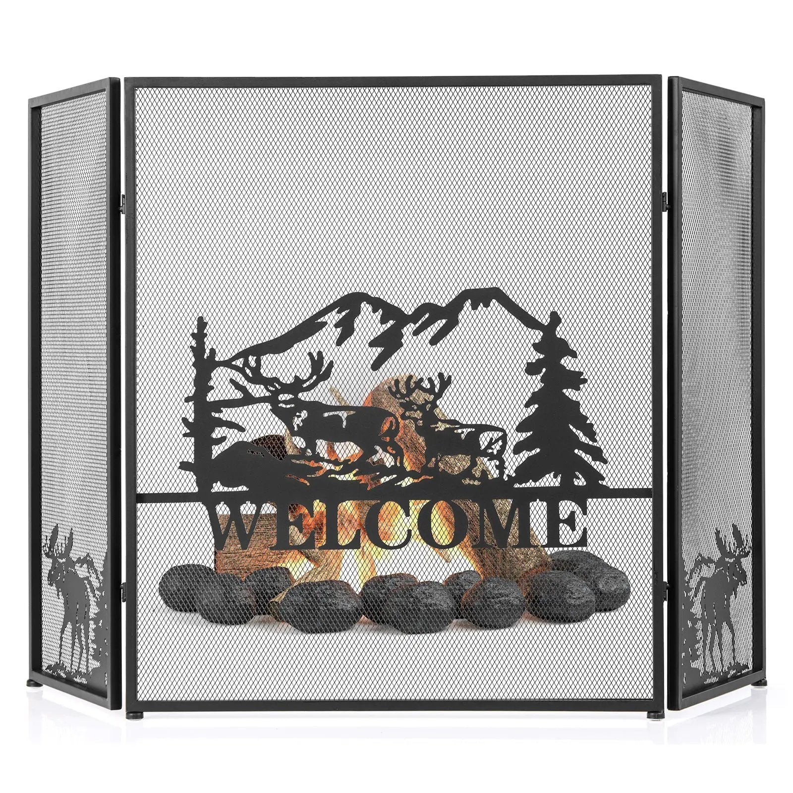 52 x 31 Inch Fireplace Screen by DirectDeals