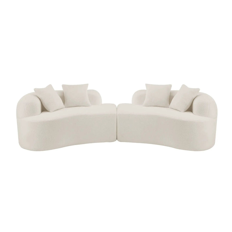 Curved 4 Seater Full Compression Sponge Sofa