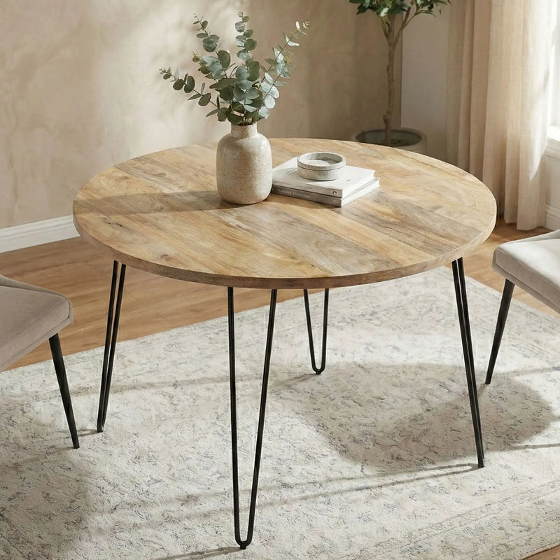 Hunter - Round Dining Table - Natural by HouseOfZazla
