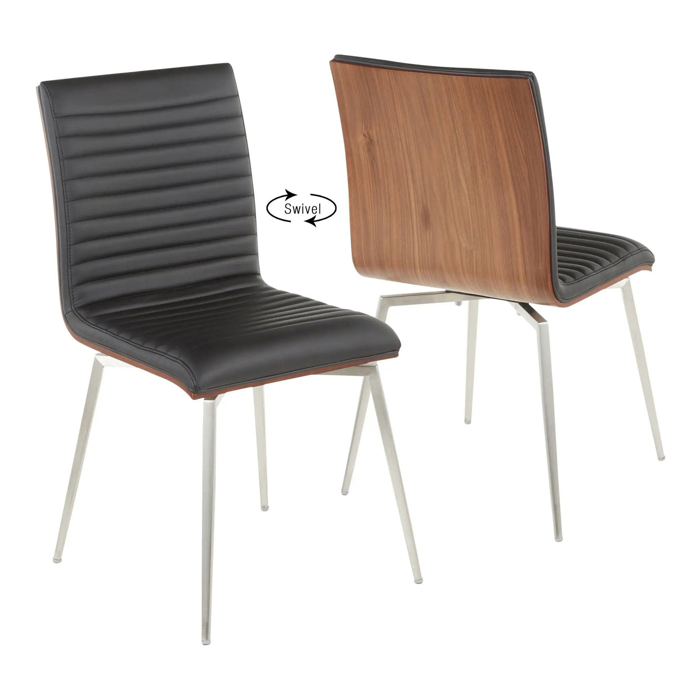 Mason - Contemporary Dining Chair (Set of 2) With Swivel by HouseOfZazla