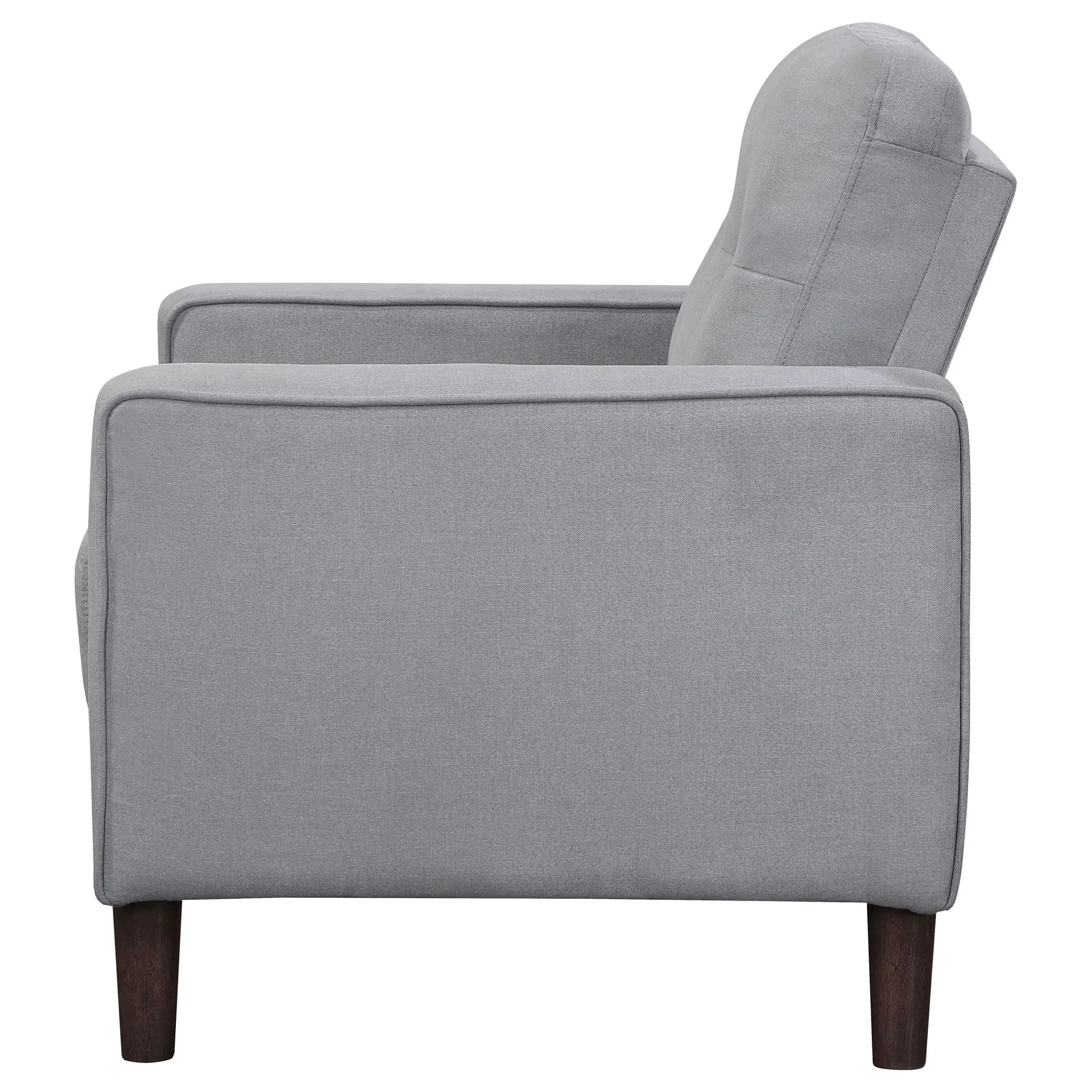 Harvey - Upholstered Tufted Accent Chair - Gray
