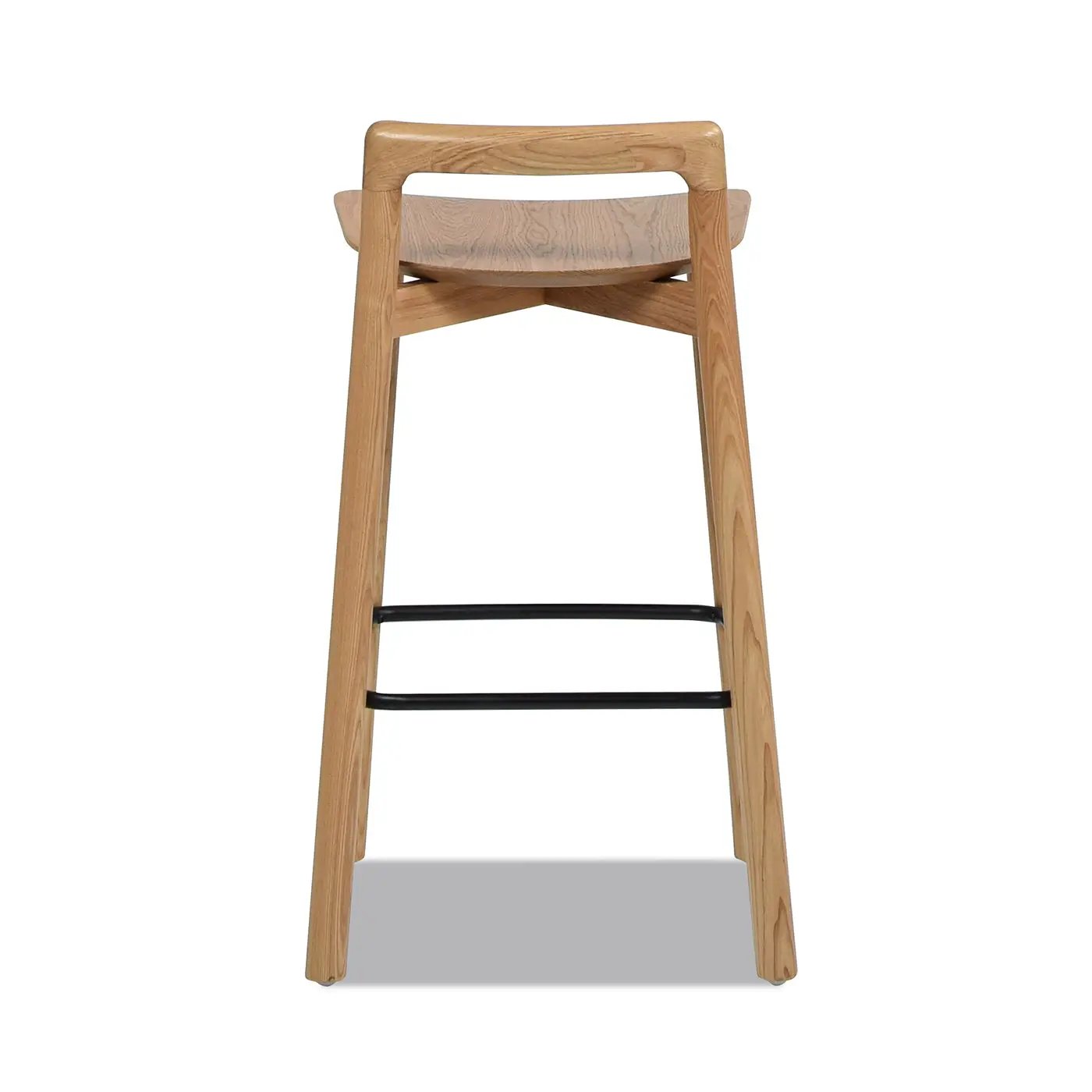 Sven - Modern Minimalist Low Back Counter Stool - Natural Blonde Ash by Unique Piece Furniture