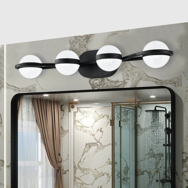 30" Black Minimalist LED Bathroom Vanity Light by HouseOfZazla