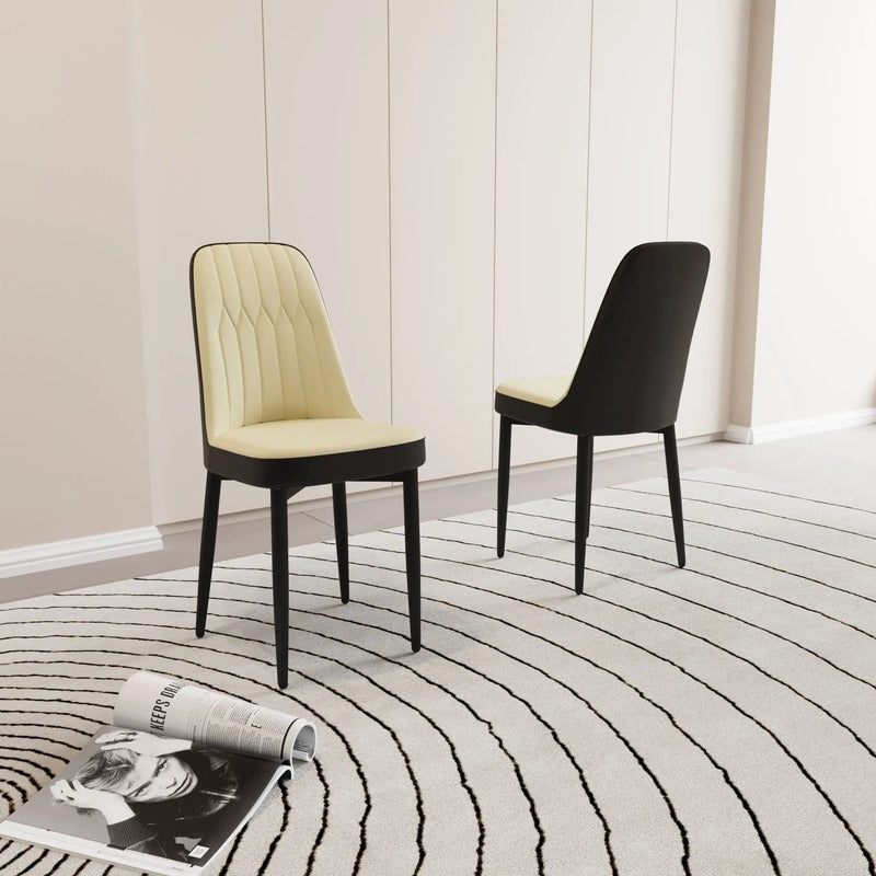 Modern Dining Chair With Cushions And Metal Legs by Unique Piece Furniture
