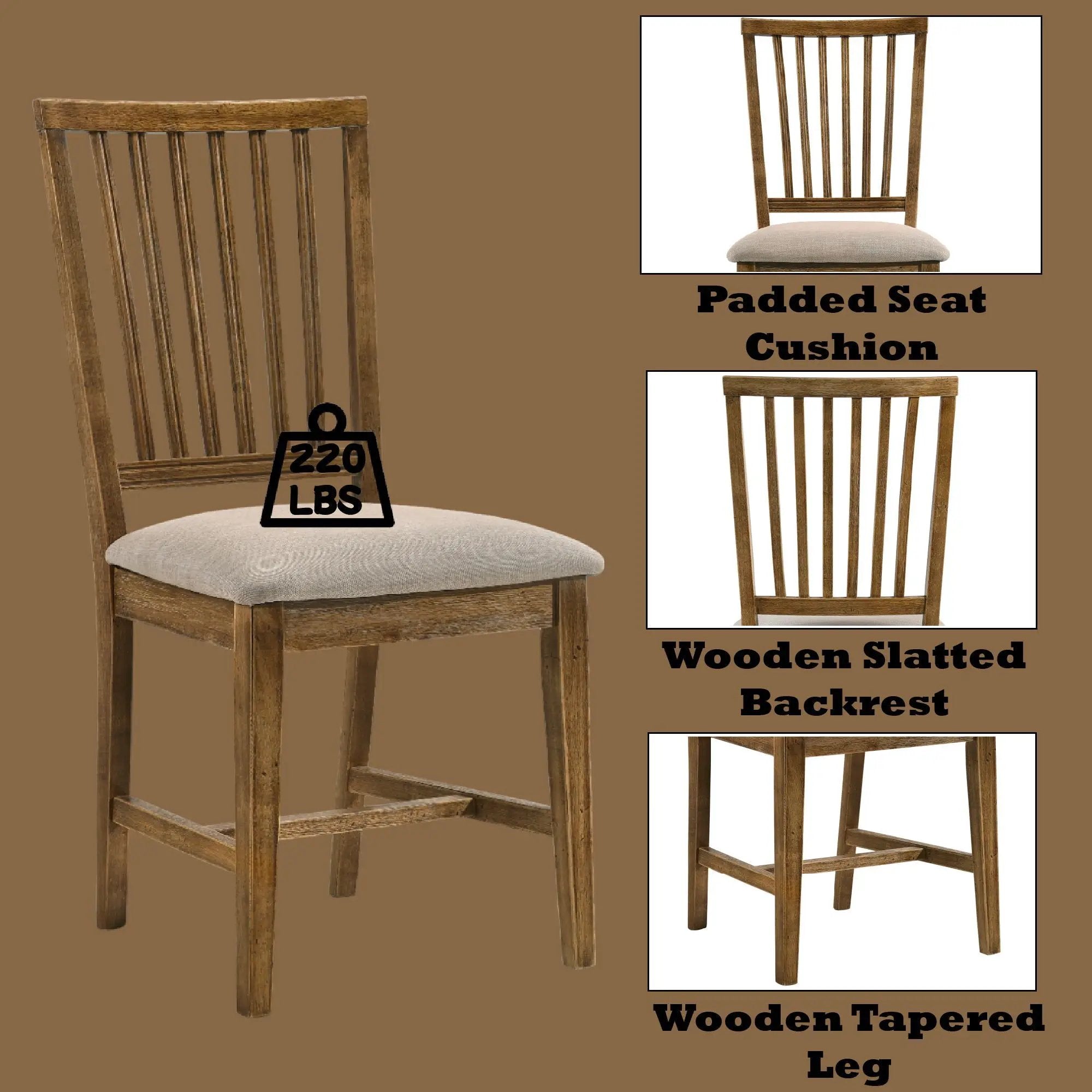 Wallace II - Side Chair (Set of 2) - Oak / Tan by Unique Piece Furniture