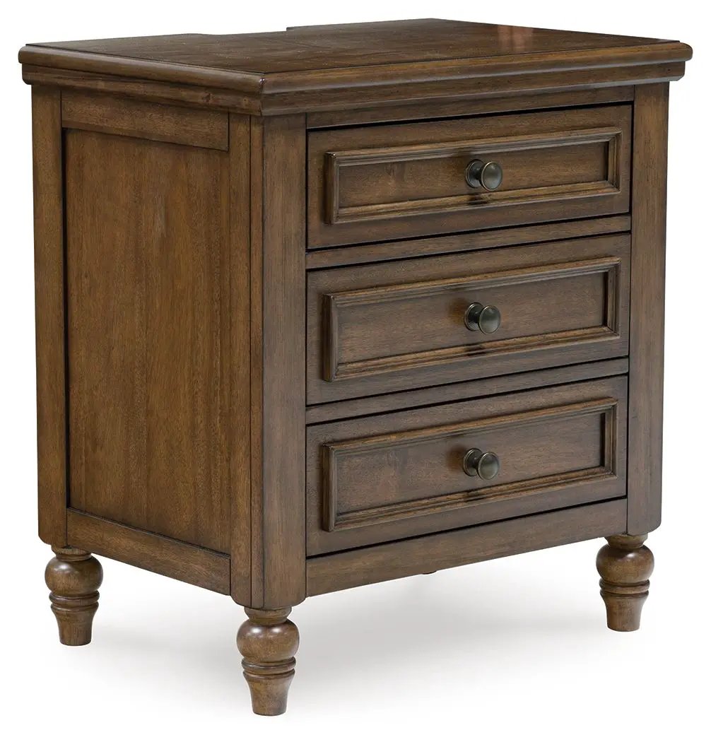 Sturlayne - Three Drawer Night Stand - Brown by Unique Piece Furniture